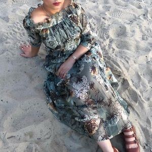 Floral vintage green dress from Showpo.com